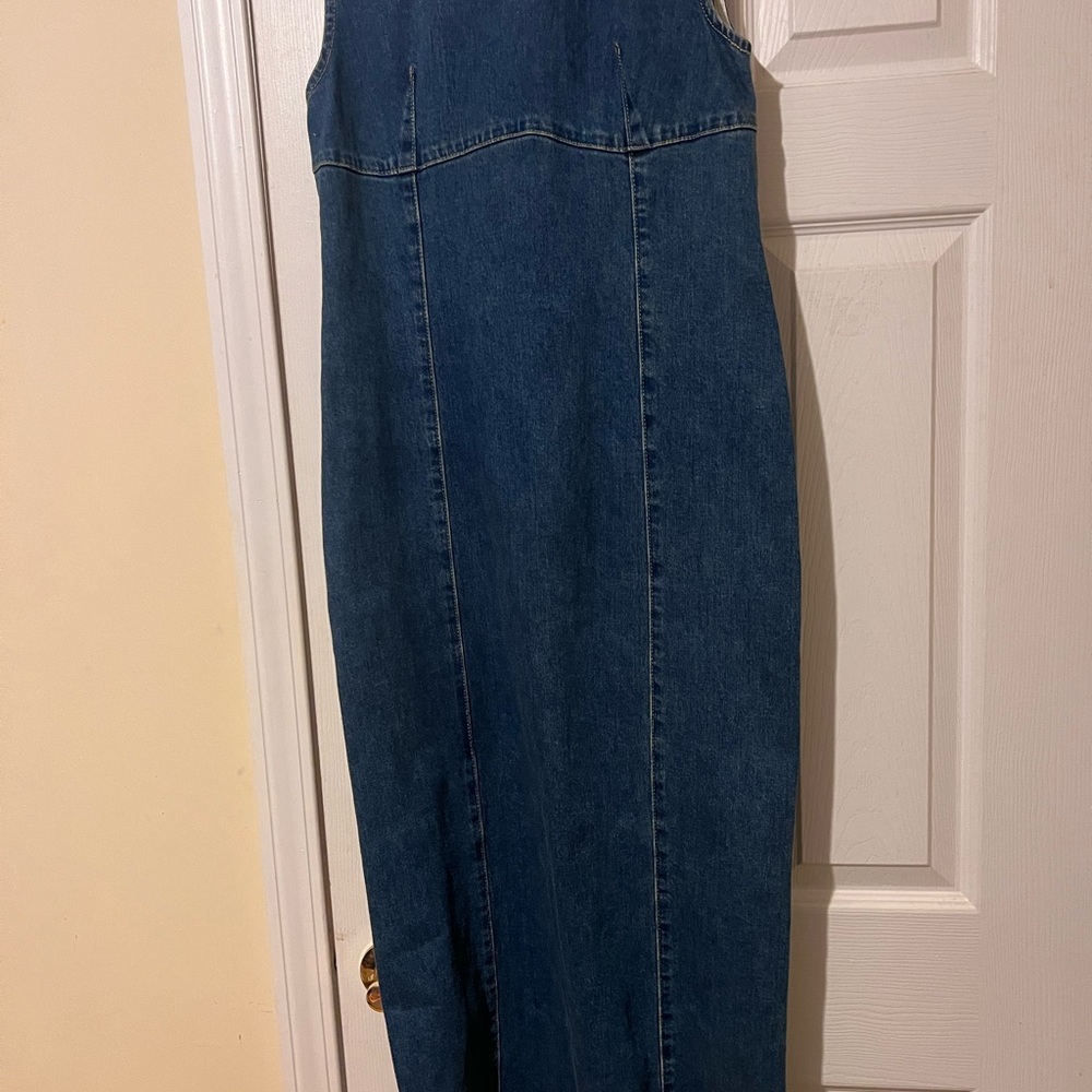 Denim Sleeveless Maxi Dress